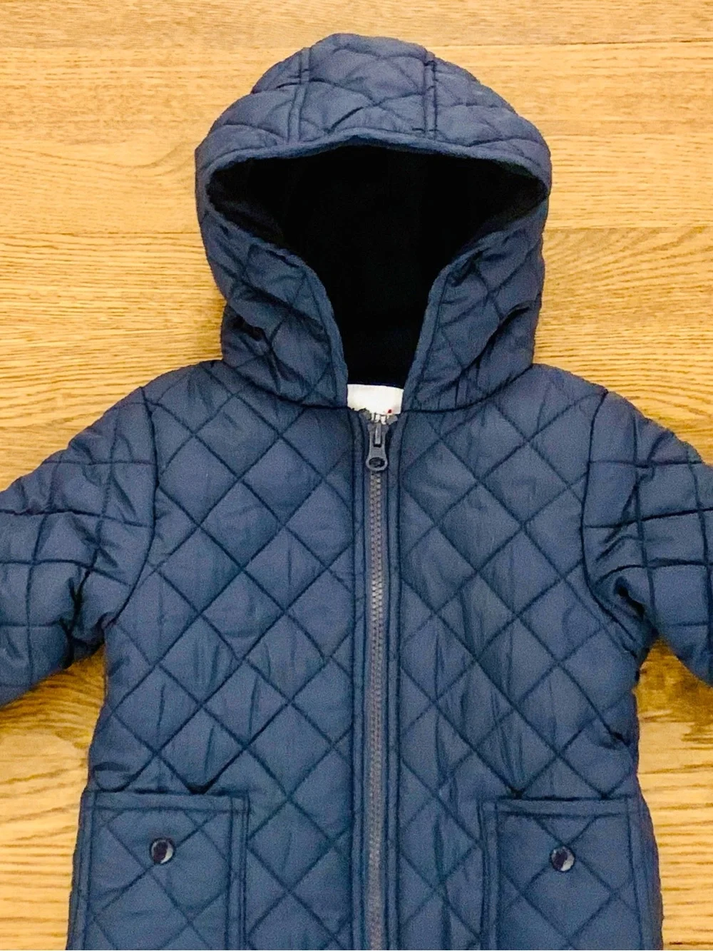 Kitestrings by Hartstrings Boys Infant Snowsuit 12 Months Quilted Navy Blue